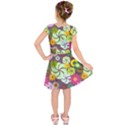 Floral Seamless Pattern Vector Kids  Short Sleeve Dress View2