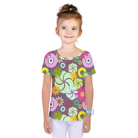 Floral Seamless Pattern Vector Kids  One Piece Tee by Nexatart