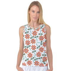 Floral Seamless Pattern Vector Women s Basketball Tank Top