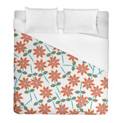 Floral Seamless Pattern Vector Duvet Cover (full/ Double Size)