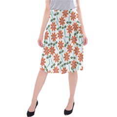 Floral Seamless Pattern Vector Midi Beach Skirt by Nexatart