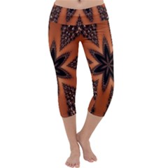 Digital Kaleidoskop Computer Graphic Capri Yoga Leggings by Nexatart