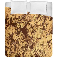 Abstract Brachiate Structure Yellow And Black Dendritic Pattern Duvet Cover Double Side (california King Size) by Nexatart