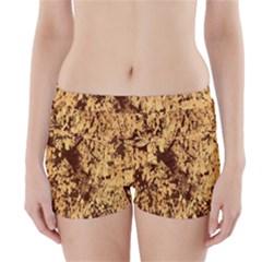 Abstract Brachiate Structure Yellow And Black Dendritic Pattern Boyleg Bikini Wrap Bottoms by Nexatart