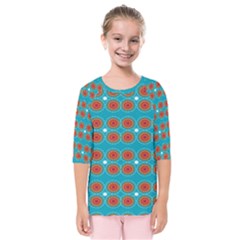 Floral Seamless Pattern Vector Kids  Quarter Sleeve Raglan Tee