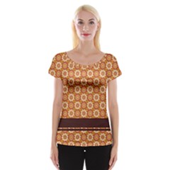 Floral Seamless Pattern Vector Women s Cap Sleeve Top by Nexatart