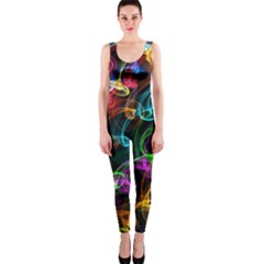 Rainbow Ribbon Swirls Digitally Created Colourful Onepiece Catsuit by Nexatart