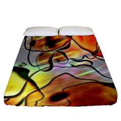 Abstract Pattern Texture Fitted Sheet (king Size)