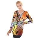 Abstract Pattern Texture Women s Tie Up Tee View1