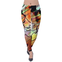 Abstract Pattern Texture Velvet Leggings