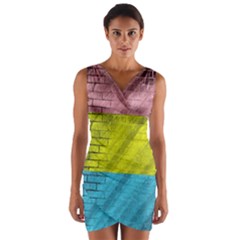 Brickwall Wrap Front Bodycon Dress by Nexatart