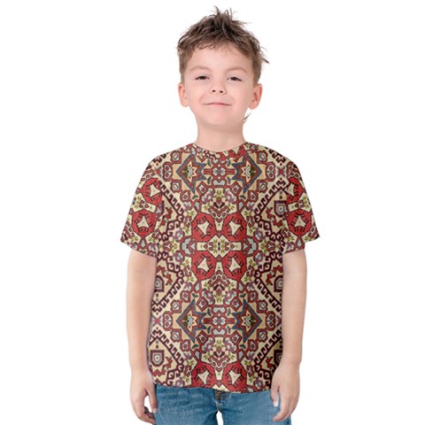 Seamless Pattern Based On Turkish Carpet Pattern Kids  Cotton Tee by Nexatart