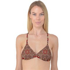 Seamless Pattern Based On Turkish Carpet Pattern Reversible Tri Bikini Top by Nexatart