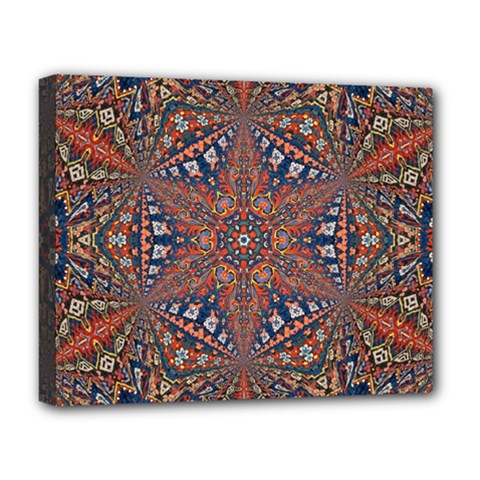 Armenian Carpet In Kaleidoscope Deluxe Canvas 20  X 16   by Nexatart