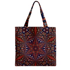 Armenian Carpet In Kaleidoscope Zipper Grocery Tote Bag by Nexatart