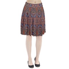 Armenian Carpet In Kaleidoscope Pleated Skirt by Nexatart