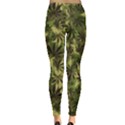 Dark Olive Green Cannabis Marijuana Leggings  View2