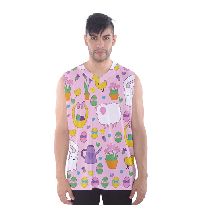 Cute Easter pattern Men s Basketball Tank Top