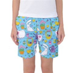 Cute Easter Pattern Women s Basketball Shorts by Valentinaart