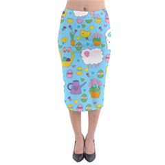 Cute Easter Pattern Midi Pencil Skirt by Valentinaart