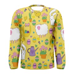 Cute Easter Pattern Men s Long Sleeve Tee by Valentinaart