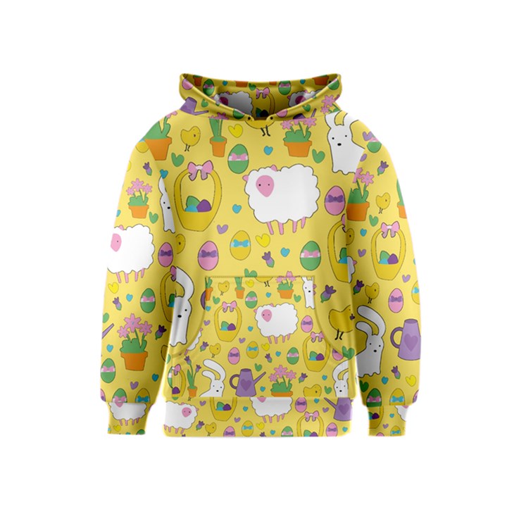 Cute Easter pattern Kids  Pullover Hoodie