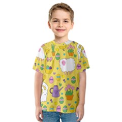 Cute Easter Pattern Kids  Sport Mesh Tee