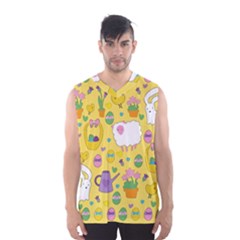 Cute Easter Pattern Men s Basketball Tank Top by Valentinaart