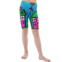 Cartoon Grunge Cat Wallpaper Background Kids  Mid Length Swim Shorts View1