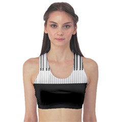 Piano Keys On The Black Background Sports Bra by Nexatart