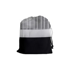 Piano Keys On The Black Background Drawstring Pouches (medium)  by Nexatart