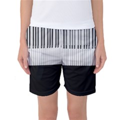 Piano Keys On The Black Background Women s Basketball Shorts by Nexatart