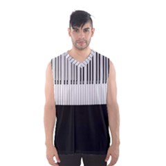 Piano Keys On The Black Background Men s Basketball Tank Top by Nexatart