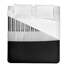 Piano Keys On The Black Background Duvet Cover (full/ Double Size) by Nexatart