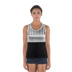 Piano Keys On The Black Background Women s Sport Tank Top  by Nexatart