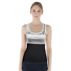 Piano Keys On The Black Background Racer Back Sports Top by Nexatart