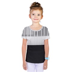 Piano Keys On The Black Background Kids  One Piece Tee