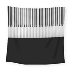 Piano Keys On The Black Background Square Tapestry (large)