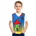 Colorful Illustration Of A Doodle House Kids  SportsWear View1