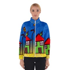 Colorful Illustration Of A Doodle House Winterwear by Nexatart