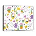 Cute Easter pattern Canvas 14  x 11  View1