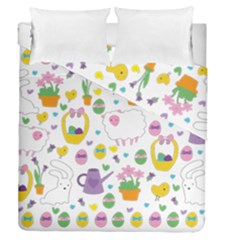 Cute Easter Pattern Duvet Cover Double Side (queen Size)