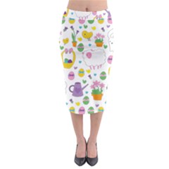 Cute Easter Pattern Midi Pencil Skirt by Valentinaart