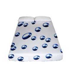 Water Drops On White Background Fitted Sheet (full/ Double Size) by Nexatart