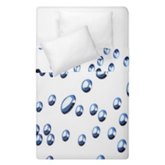 Water Drops On White Background Duvet Cover Double Side (single Size) by Nexatart