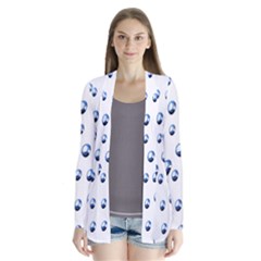 Water Drops On White Background Cardigans by Nexatart