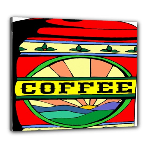 Coffee Tin A Classic Illustration Canvas 24  X 20  by Nexatart