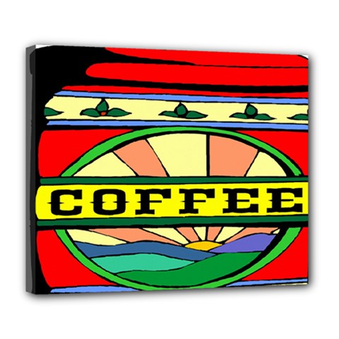 Coffee Tin A Classic Illustration Deluxe Canvas 24  X 20  