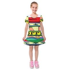 Coffee Tin A Classic Illustration Kids  Short Sleeve Velvet Dress by Nexatart