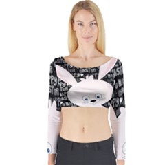 Easter Bunny  Long Sleeve Crop Top by Valentinaart